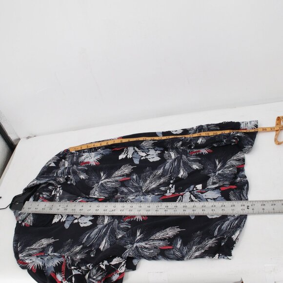 All saints shirt men's small Monteverde floral printed poplin viscose casual fun - Picture 12 of 14